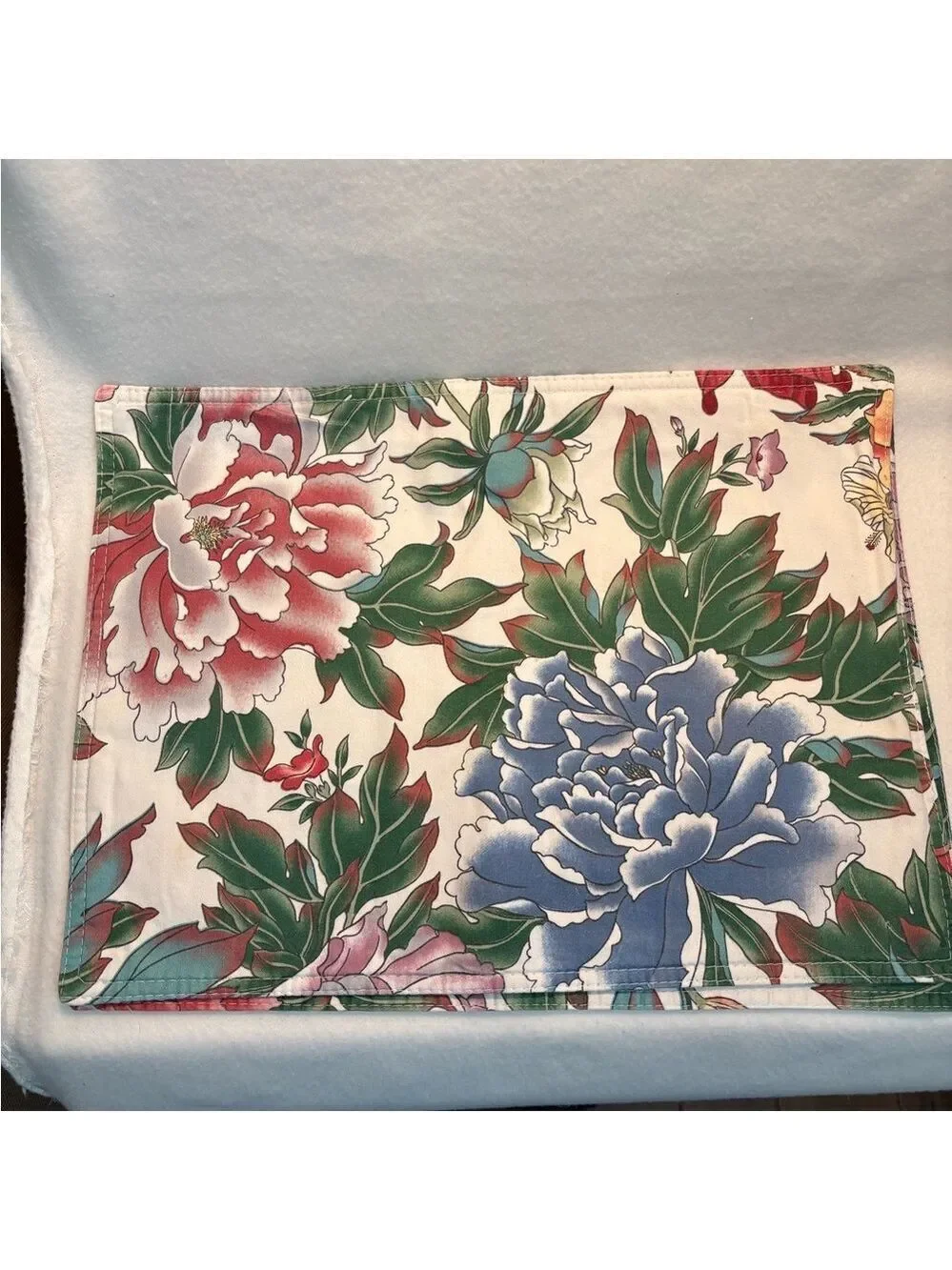 Floral Cotton Placemats x4 With Matching Napkins x6
